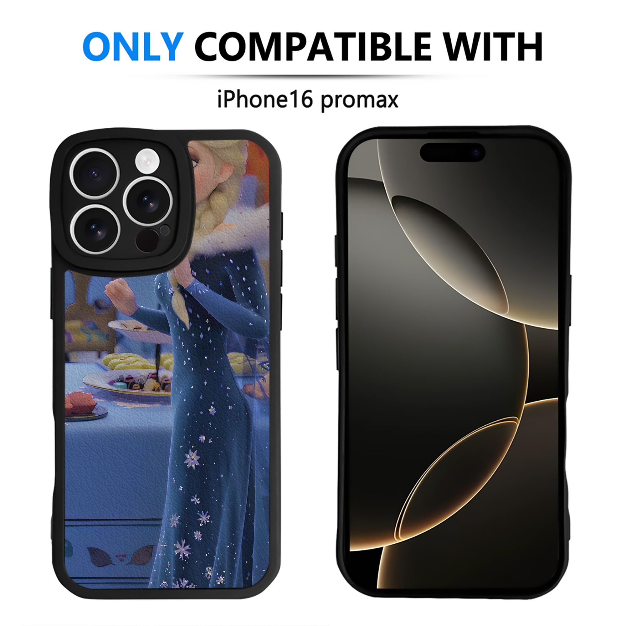 （画像用） アナと雪の女王 アンナ エルサ Frozen Anna Elsa 【iPhone 16シリーズ対応】シリコンスマホケース（レザー調） 材質：シリコン